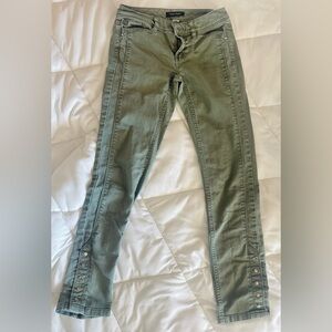 White House Black Market Olive Green Slim Ankle Pants